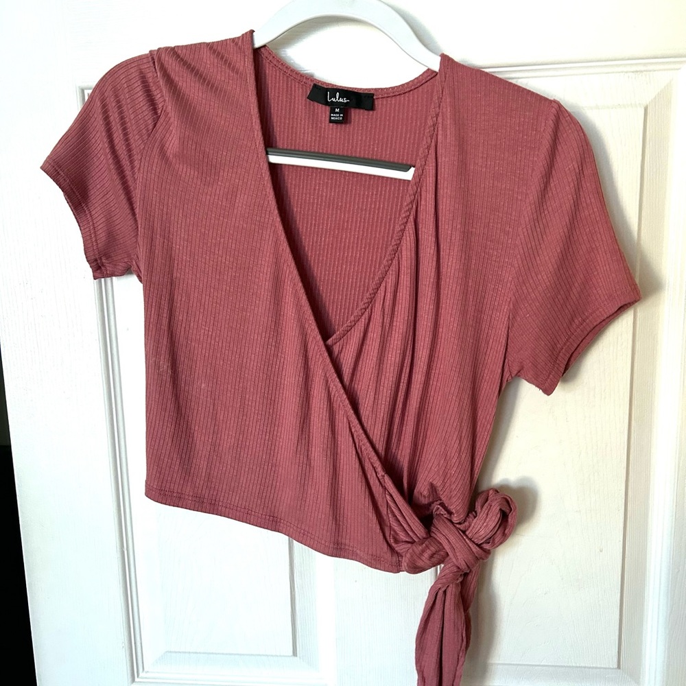 Lulu’s wrap, tie blouse